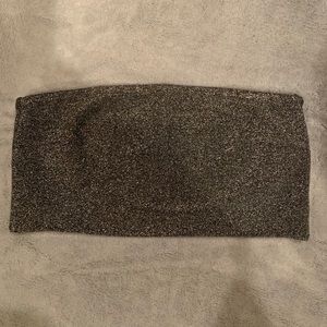 H&M metallic bandeau top
